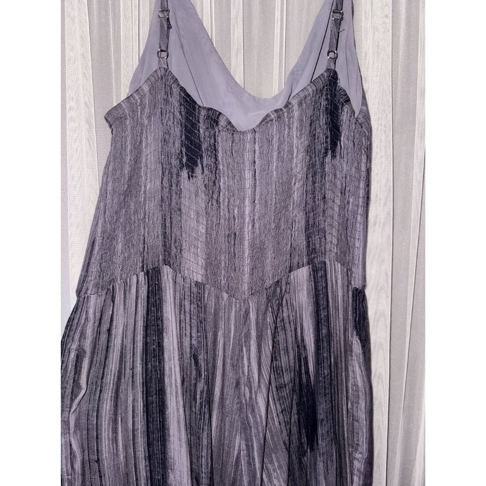 Soma Weekend Loungewear XL Gray Patterned Sleeveless Jumpsuit With Adjustable St - Picture 3 of 6